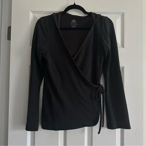 Size S Adidas Dark Grey Wrap Top with Hood